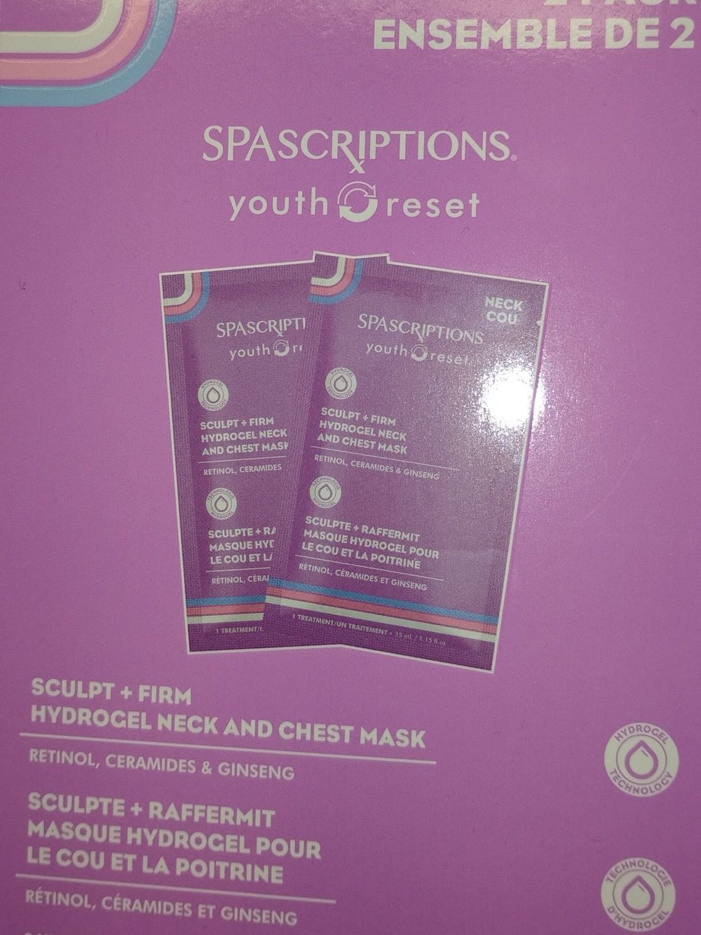 Youth Reset Sculpt + Firm Hydrogel Neck and Chest Mask - Purple